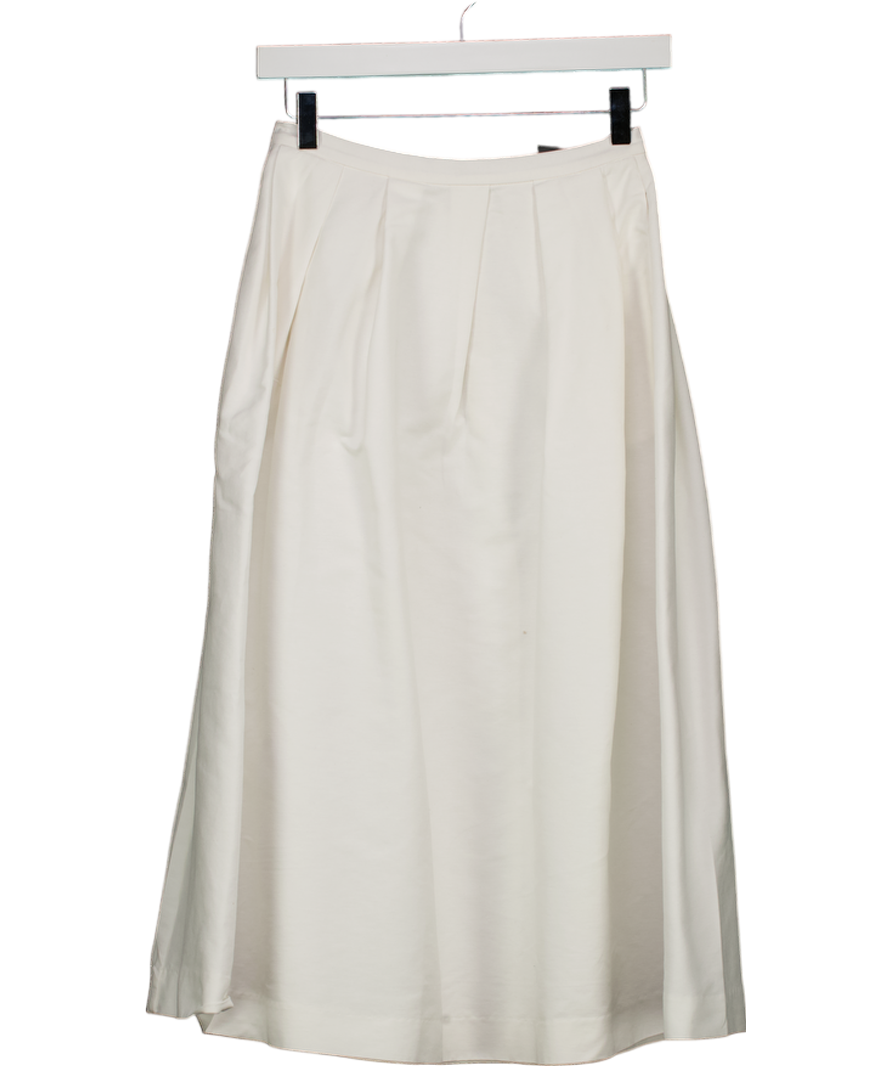 PROBLEM -BRAND? Tara Jarmon White Calf-Length Skirt UK 12