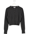 ARTLESS FOREVER Charcoal Grey Wool & Cashmere Blend Cardigan UK XS