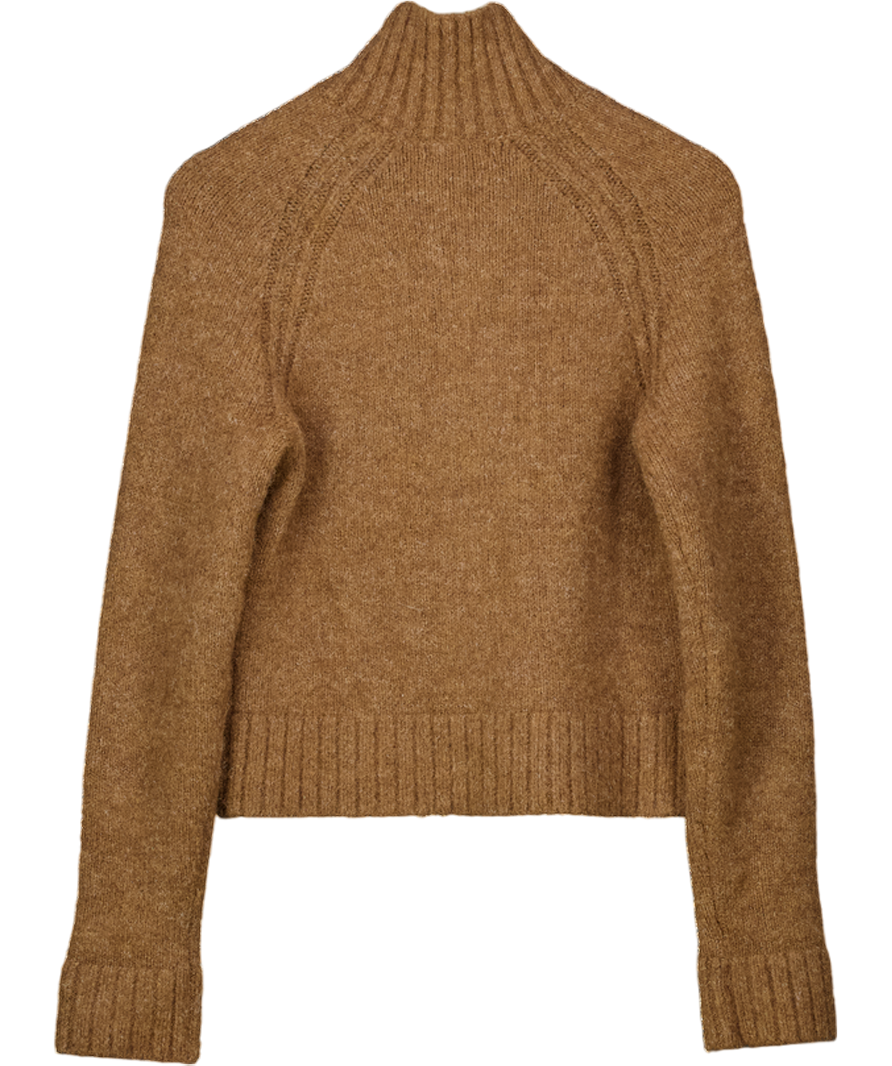 Weekday Brown Zip Cardigan UK S