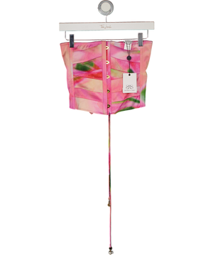 SYDNEY LANE Pink Mirage Print Corset Top UK S