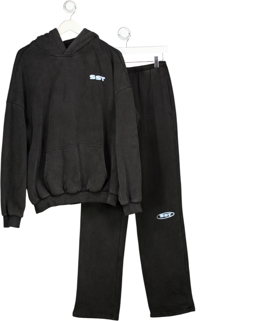 SOUTH.STREET 2-piece "sunday" Hoodie & Straight Leg Sweatpants - Washed Black UK XS/S