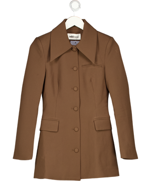 ODD MUSE Chocolate Brown Structured Jacket UK XS