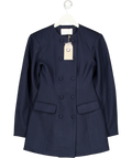 MESHKI Beatrice Blazer Mini Dress - Navy Blue UK XS