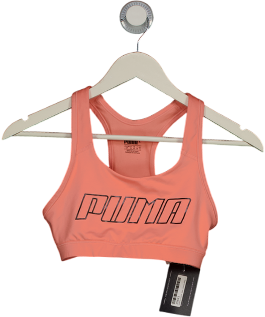 Puma Pink Racerback Sports Bra UK S