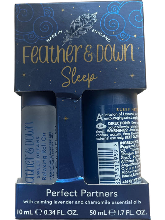 Feather & Down Sleep Perfect Partners Set with Lavender & Chamomile Essential Oils