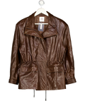 L.CUPPINI The Hailey Leather Jacket Brown UK S