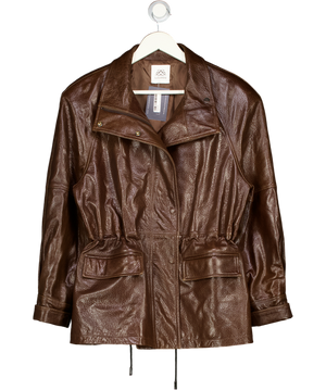 L.CUPPINI The Hailey Leather Jacket Brown UK S