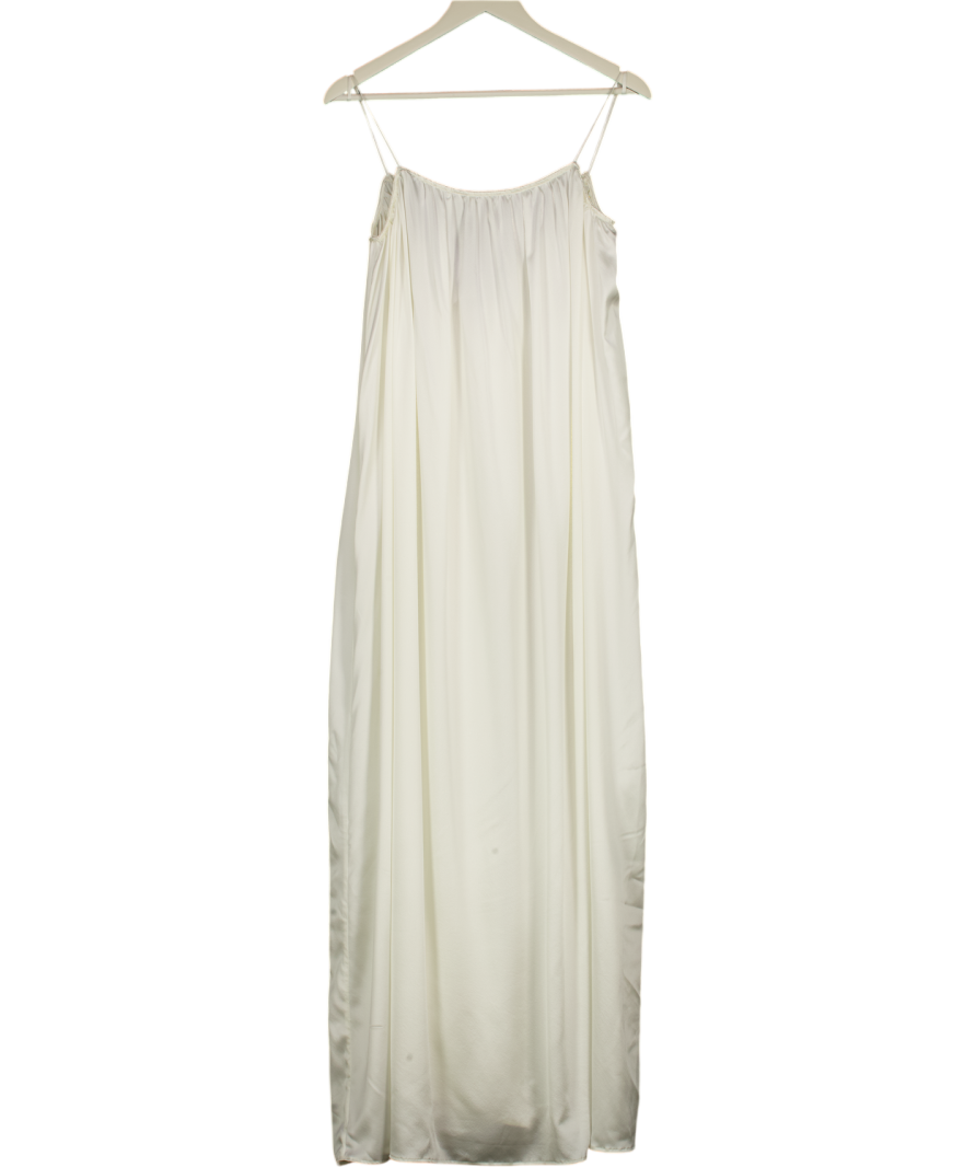 MANDIBREEZE X Lovisa Barkman White Lovisa Silk Open Back Dress UK XS