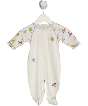 Kissy Kissy White Sport Playing Dinosaurs Babygrow 3-6 Months