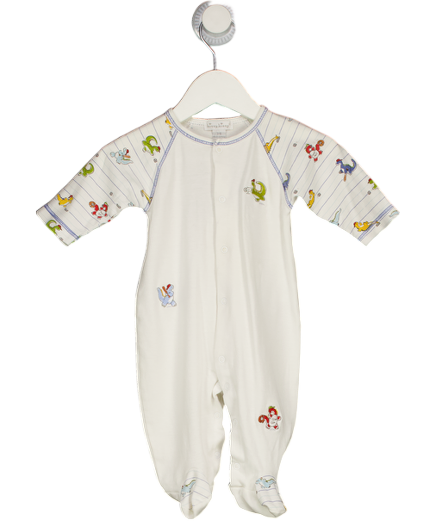 Kissy Kissy White Sport Playing Dinosaurs Babygrow 3-6 Months
