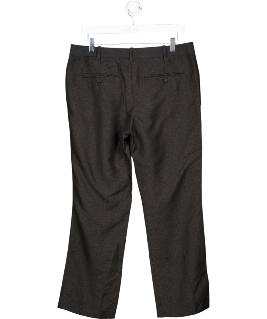 Zadig & Voltaire Black Straight Tailored Shimmer Trousers UK 12