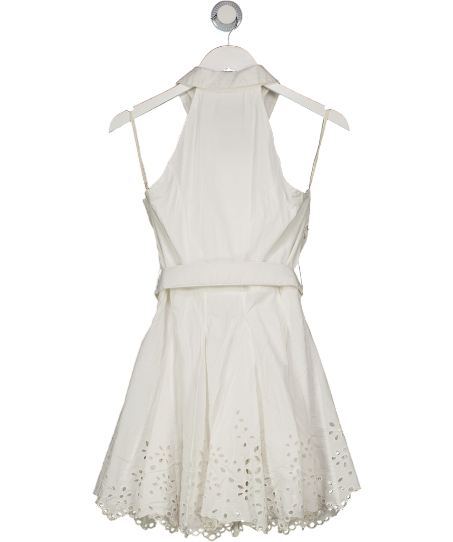 Hemant & Nandita White Floral Maxi Dress UK S