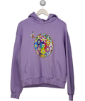 PANGAIA Purple X Bee Wild Organic Cotton Hoodie UK S