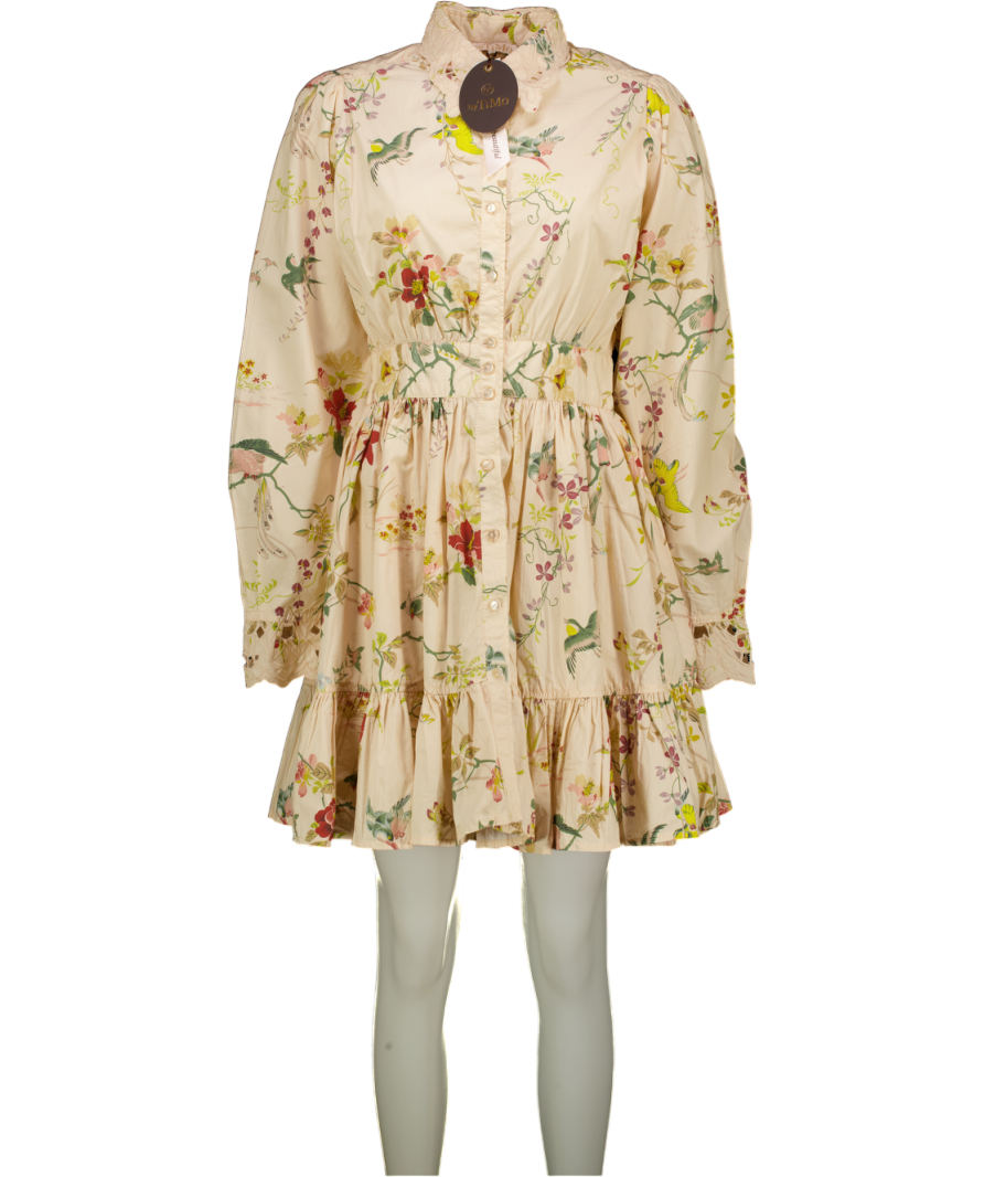 byTIMO Cream Lace Collar Mini Long Sleeved Dress - Botanical UK M Reliked byTIMO Cream Lace Collar Mini Long Sleeved Dress - Botanical UK M Reliked