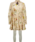 byTIMO Cream Lace Collar Mini Long Sleeved Dress - Botanical UK M