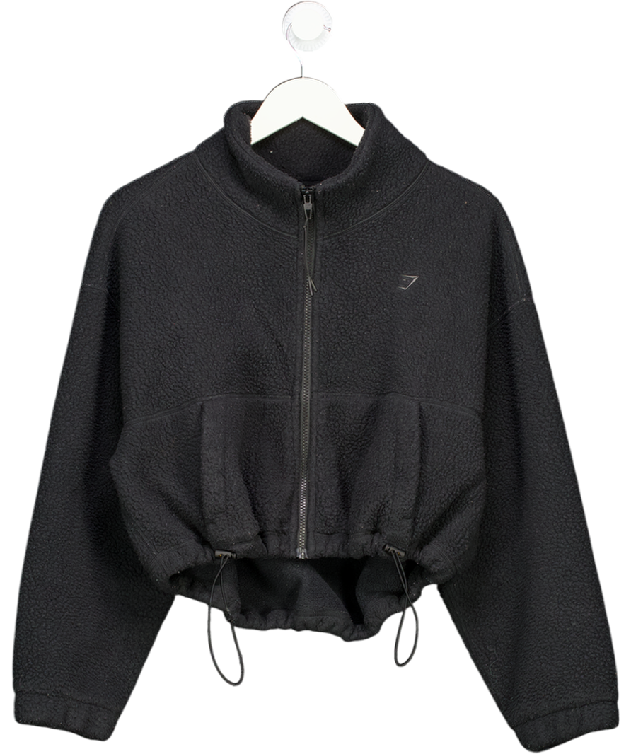 gymshark Black Training Oversized Fleece Sweatshirt UK M