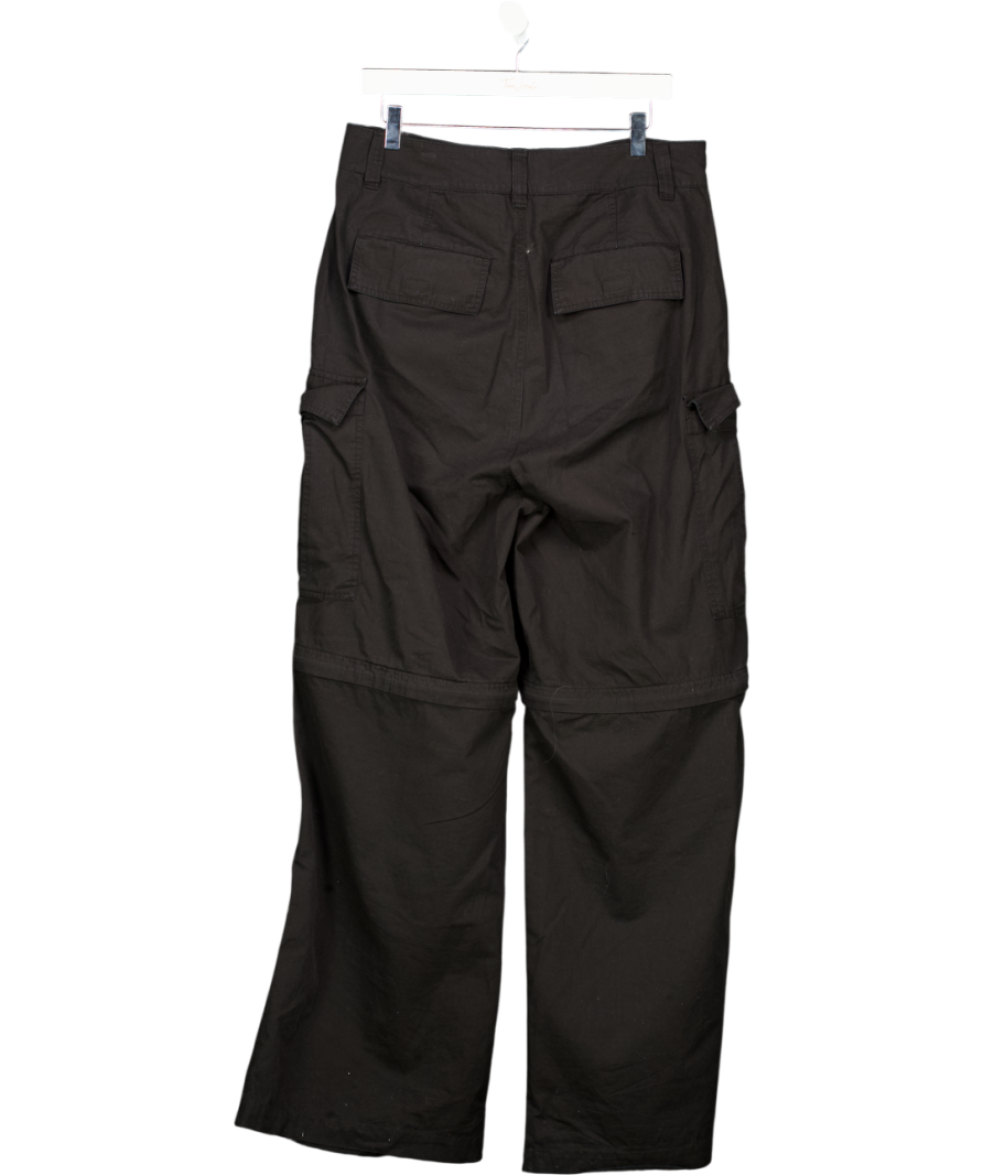 Arcana Black Wide Leg Zip Off Cargo Pants UK M