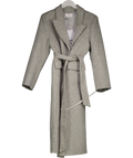 Aavelle Grey Baby Alpaca Wool Coat (dove Grey) UK S