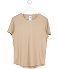 adidas Beige Yoga Essentials T-shirt UK L