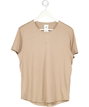 adidas Beige Yoga Essentials T-shirt UK L