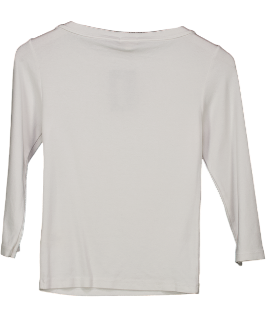 DONNI. White Long Sleeve T-shirt UK S