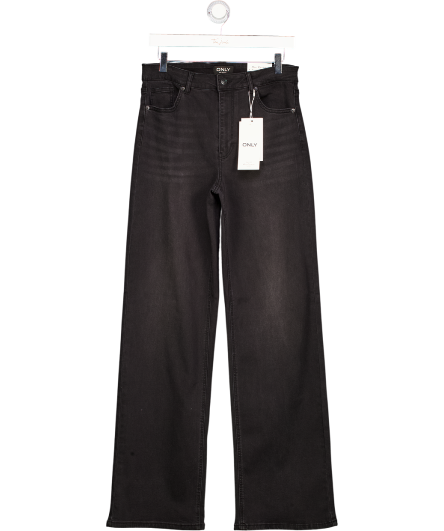 ONLY Black  High Waist Wide Leg Fit Jeans 34l UK L