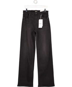 ONLY Black  High Waist Wide Leg Fit Jeans 34l UK L