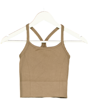 ADANOLA Green Racer Back Cropped Active Wear Top UK XS