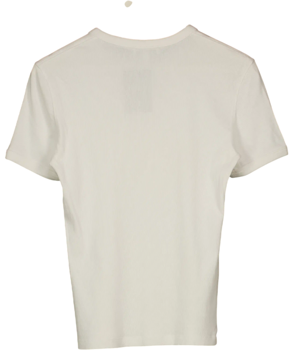 cos White Slim Cotton Raglan T-shirt UK XS