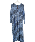 LIVE UNLIMITED Blue Animal Print Midi Dress UK 26