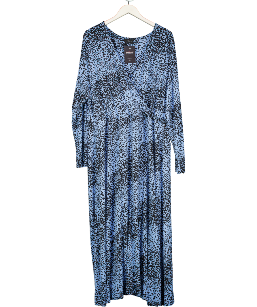 LIVE UNLIMITED Blue Animal Print Midi Dress UK 26