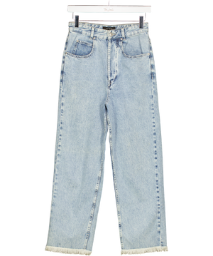Isabel Marant Light Blue Cropped High Waist Jeans UK 6