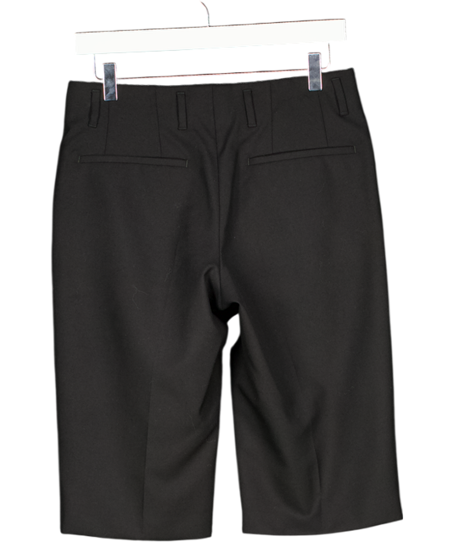 Dries Van Noten Black Tailored 100% Fine Wool Long Shorts UK 8