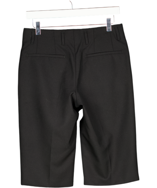 Dries Van Noten Black Tailored 100% Fine Wool Long Shorts UK 8