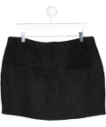 H&M Black Mohair-blend Mini Skirt UK L
