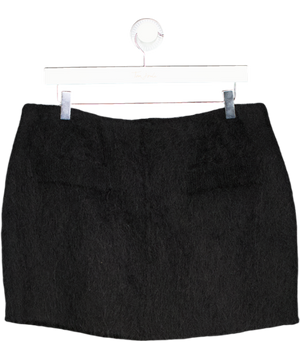 H&M Black Mohair-blend Mini Skirt UK L