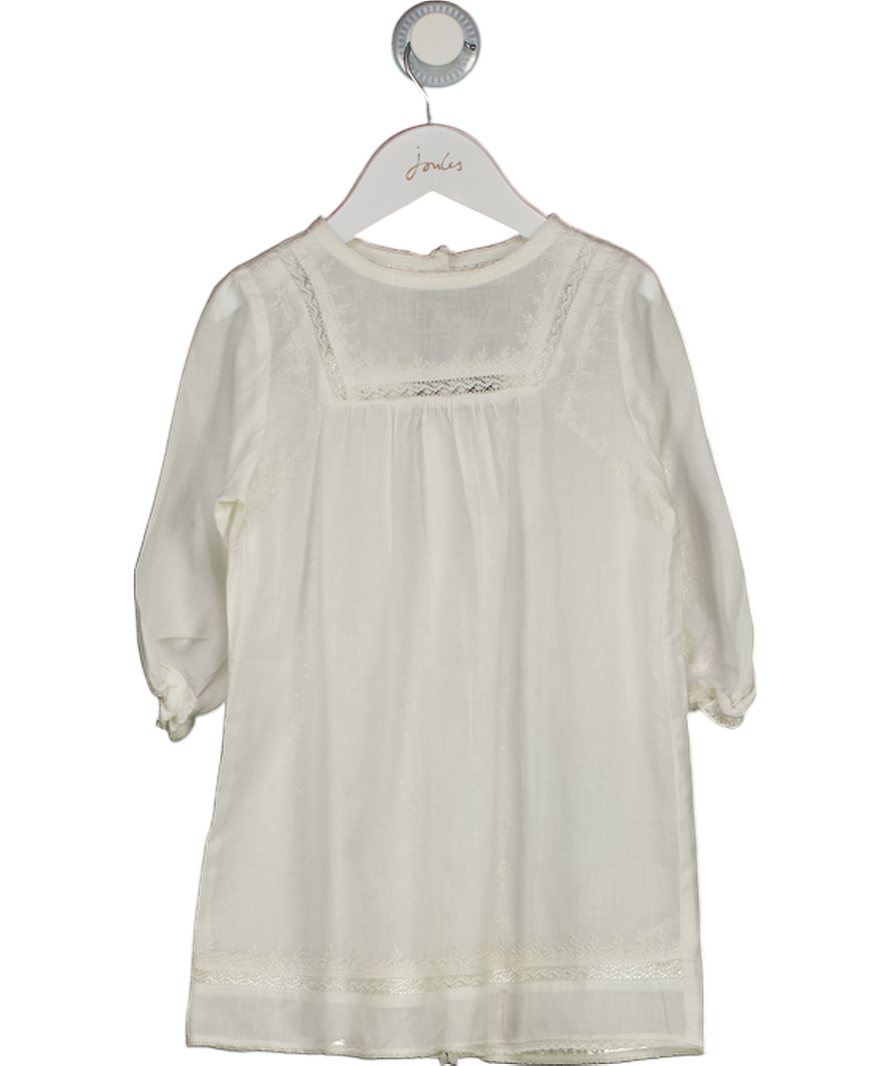 Belle Enfant Cream Lace And Embroidery Dress Ecru 3-4 Years