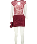 PEPPERMAYO Best Behaviour Mini Dress - Burgundy Red UK 8