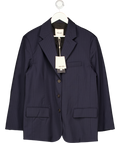 ME + EM Navy Blue Wool Blend Icon Oversized Blazer UK 12