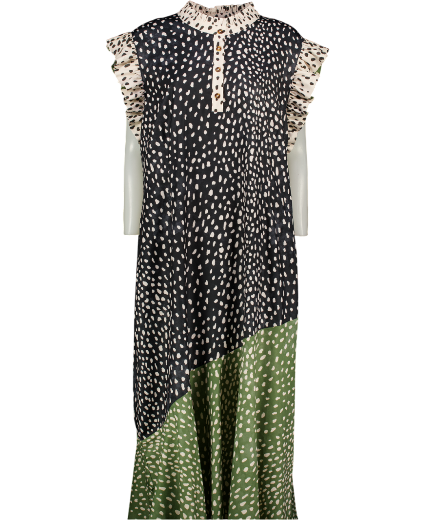 NEVER FULLY DRESSED Multicoloured Mix Fawn Spot Remi Dress UK 24
