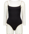 TOTEME Black Contrasting-trim Swimsuit UK S