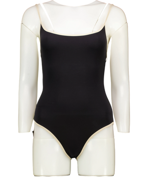 TOTEME Black Contrasting-trim Swimsuit UK S