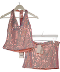 Peppermayo Pink Been That Girl Halter Knit Sequin Top (uk10) And Mini Skirt Set UK 12
