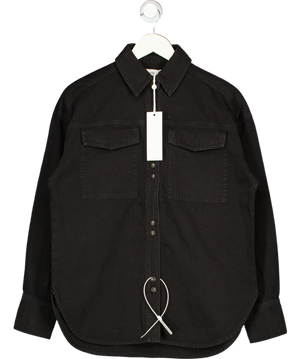 REBECCA VALLANCE Black Denim Kendall Shirt UK 6