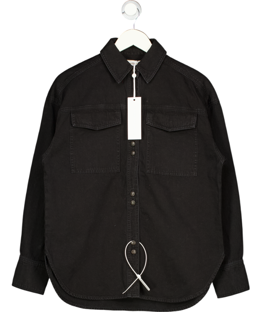 REBECCA VALLANCE Black Denim Kendall Shirt UK 6