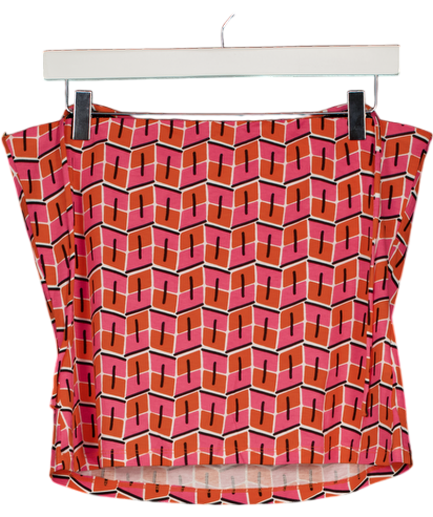 SURKANA Pink Printed Halter Top UK L