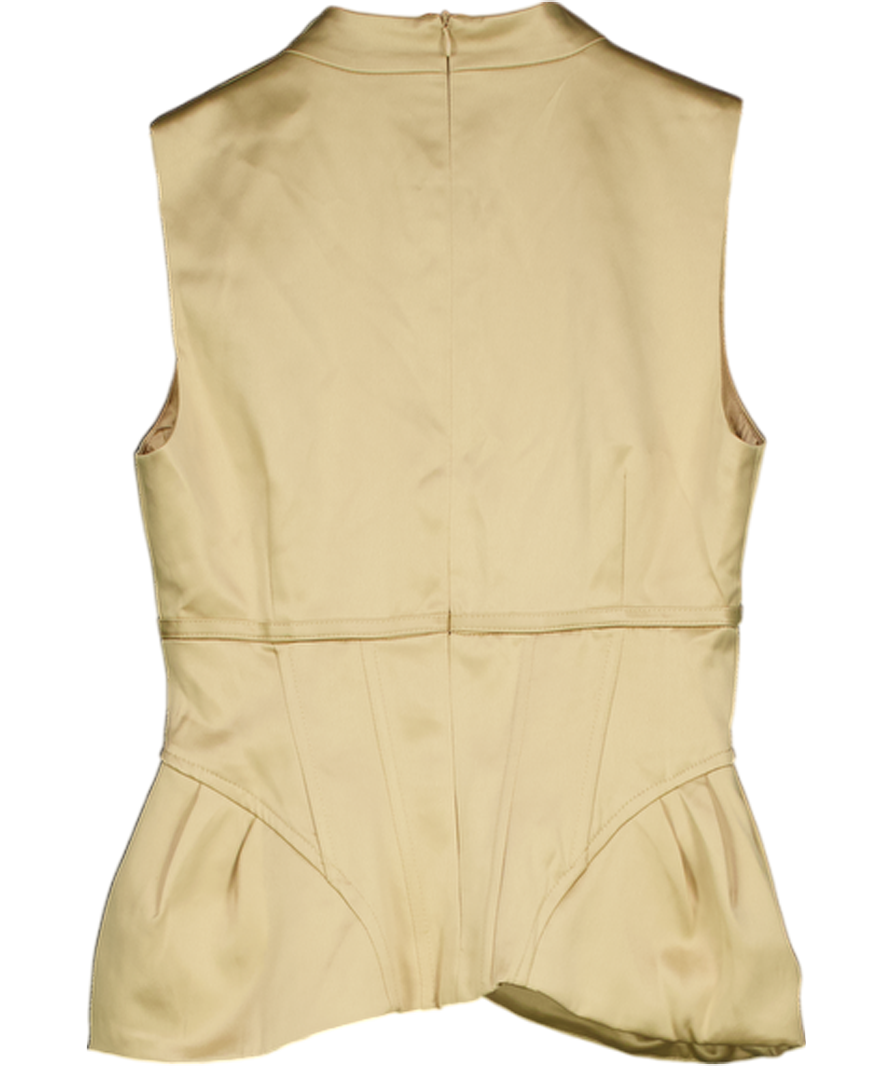 SEPHI Yellow Satin The Starlet Top UK 6