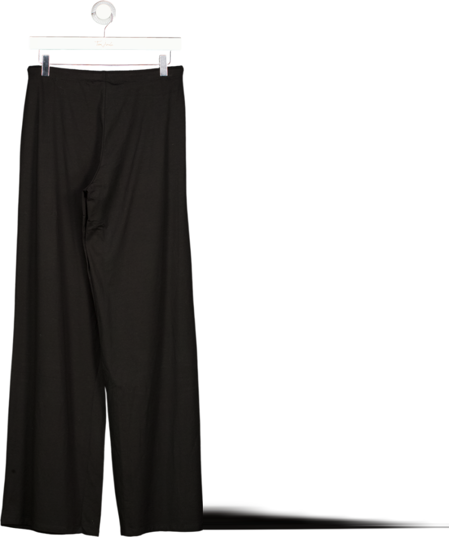 ORGANIC BASICS Black Cotton / Tencel Everyday Straight Leg Pants UK M