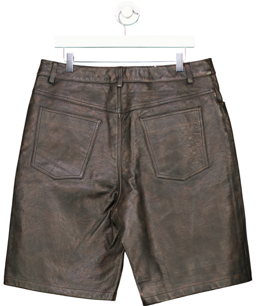 ZARA Brown Leather Shorts W32