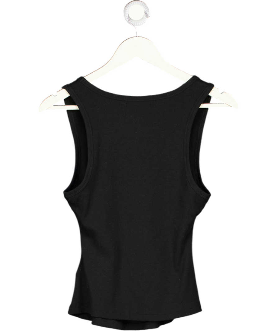 BOA Black Soft Ribbed Tank Top UK M
